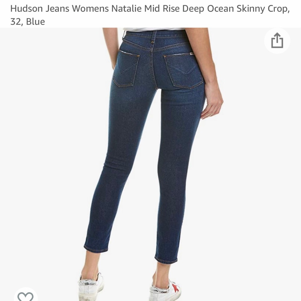Hudson Jeans Women's Skinny Dark Blue Denim Jeans - Picture 2 of 14